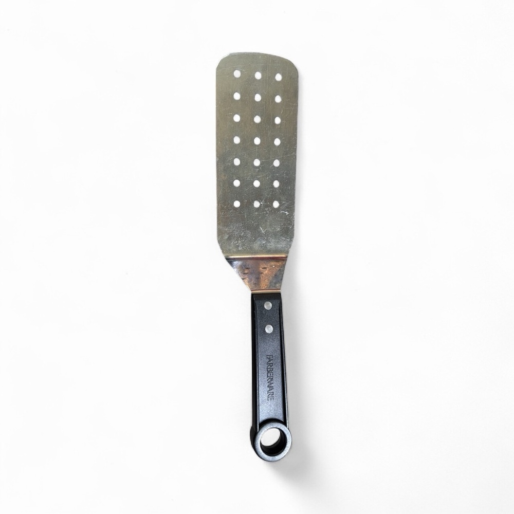 Farberware Black and Silver Slotted Turner